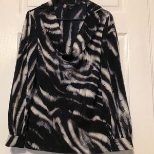 St John Black Label Silk Blend Blouse Size 10